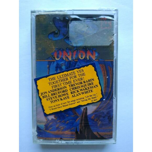 Yes Union Cassette Tape 1991 Progressive Art Rock Album Hype Sticker SEALED - Picture 1 of 5